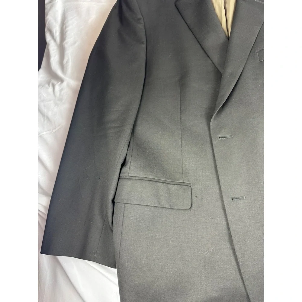 Lauren Ralph‎ Lauren Mens 46R Wool Suit Jacket Blazer Charcoal Gray
